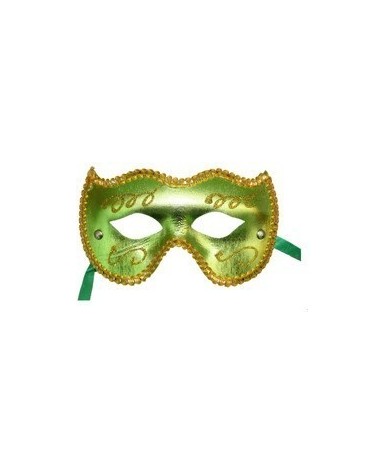 Maska Benátsky karneval -zeleno-zlatá 1ks/P69