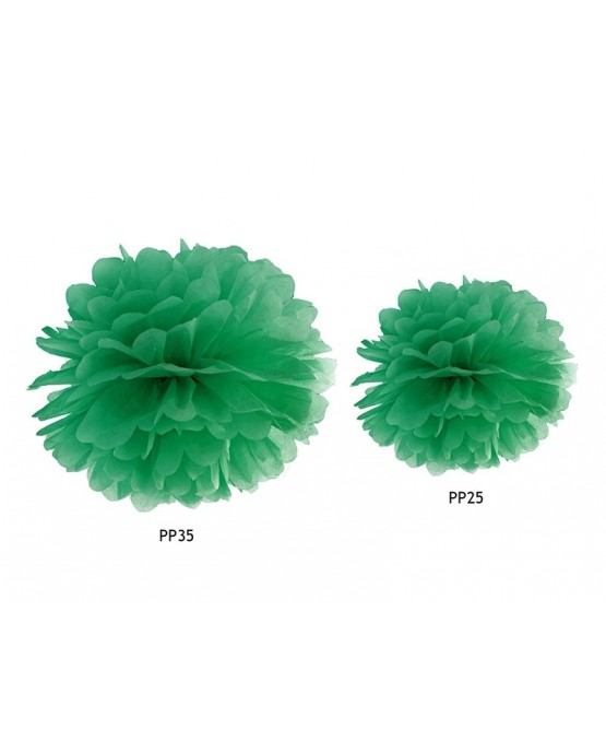 Pompón -tmavozelený 35cm