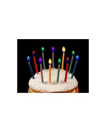 Sviečky-rôznofarebné plamene 6 ks