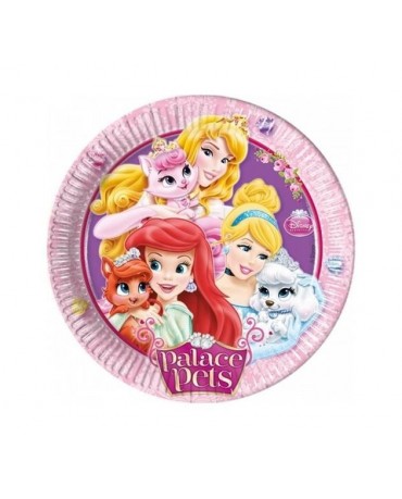 Tanieriky s motívom Palácové zvieratká 23cm 8ks/P214