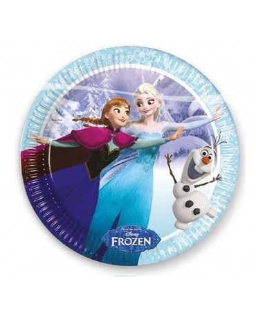 Tanieriky s motívom Frozen - Ice skating 23 cm - 8 ks/P130