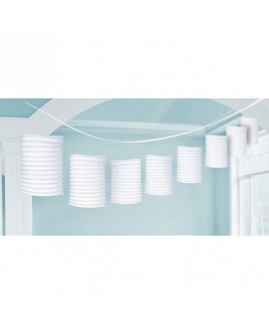 Girlanda - biele lampióny 3,65m