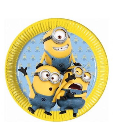 Tanieriky s motívom Lovely Mimoni 23cm 8ks/P138