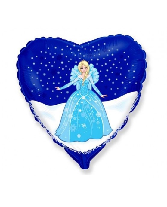 Fóliový balónik srdce- s motívom Elza- Frozen 47cm 18" 1ks/P59