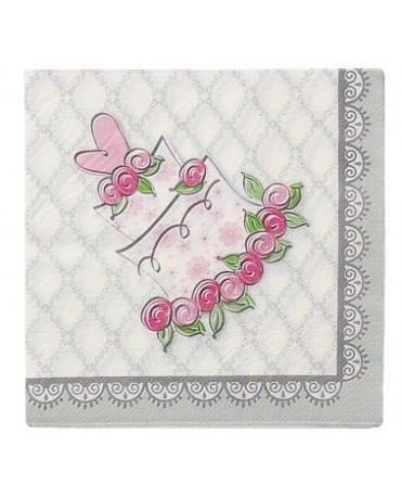 Servítky svadobná torta - 33cm 20ks