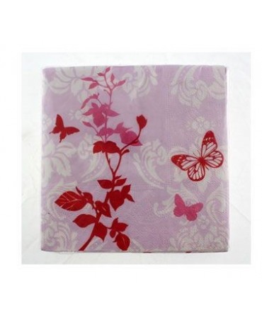 Servítky s motívom motýľov - 33cm 20ks/P211