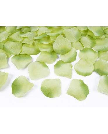 Dekorácia - Okvetné lístky ruží -zelené 100ks/P216