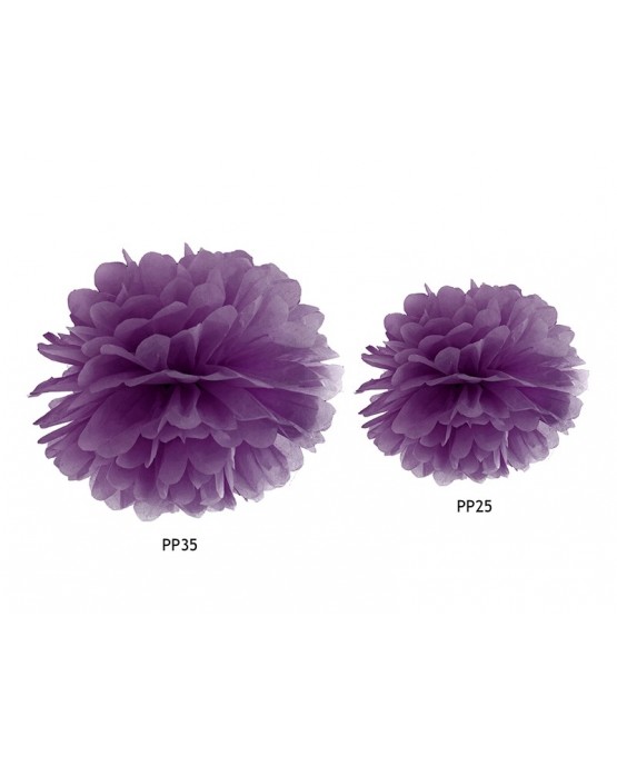 Pompón -tmavofialový 25cm