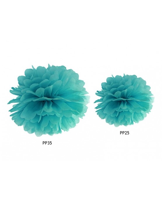 Pompón -tmavotyrkysový 25cm