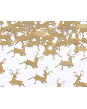 Konfety Rudolf - zlaté 2,3x3,6 cm. 20ks/P181