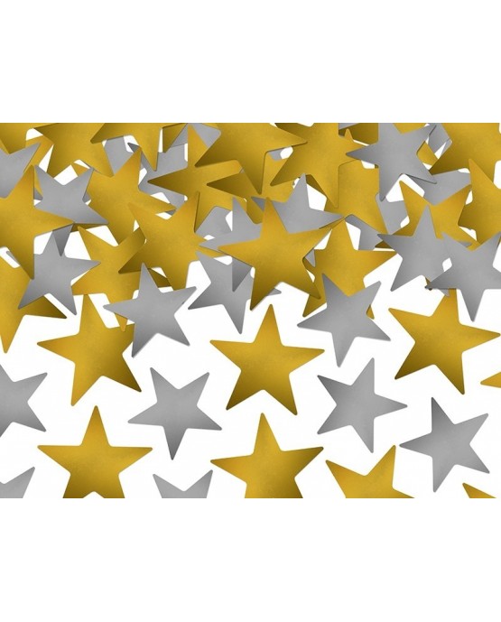 Konfety v tvare zlatých a strieborných hviezd 7g/P181