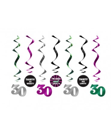 Špirály - číslice 30- 60 cm - 7 ks