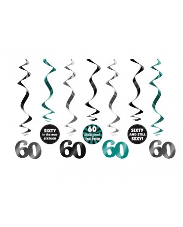 Špirály - číslice 60- 60 cm - 7 ks