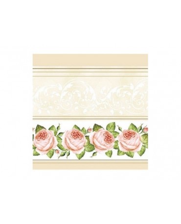 Krémové servítky ruží 33cm 20ks/P21