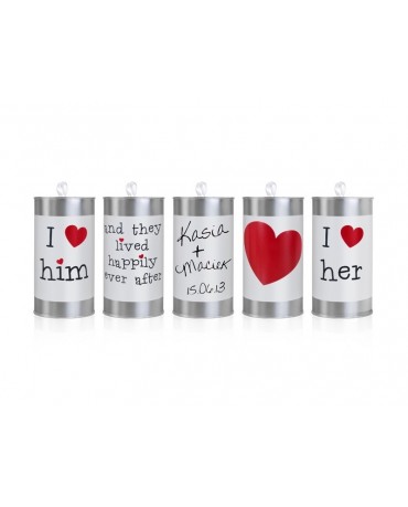 Svadobné plechovky na auto 5ks/P73