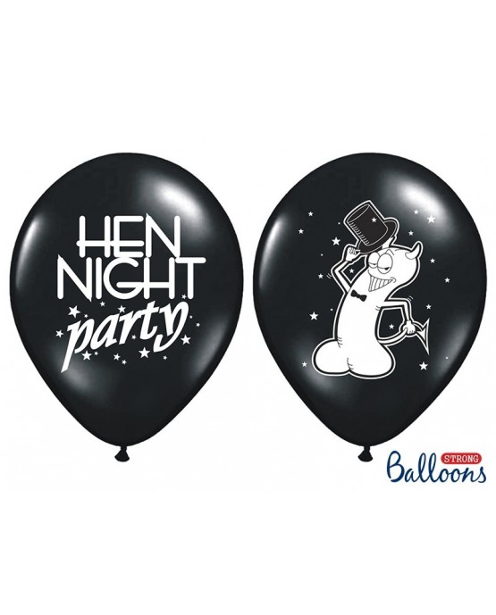 Latexové balóniky - čierne "Willy" 30cm  10ks/P79