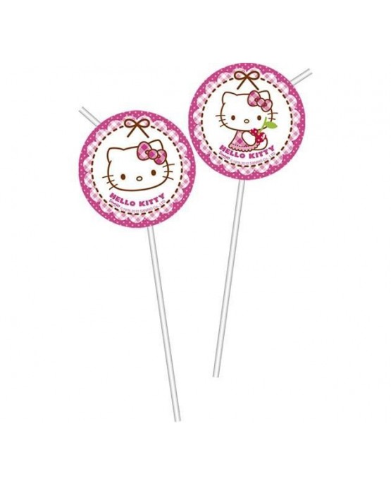 Slamky Hello Kitty - srdcia  6ks/P186