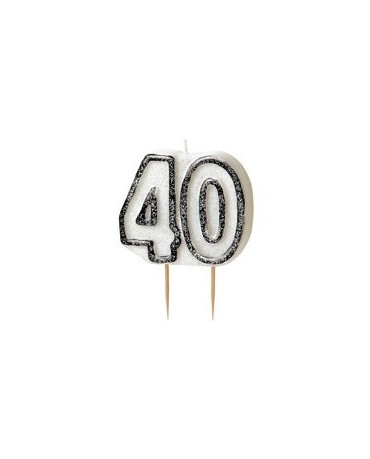 Sviečka číslo 40 -čierny okraj