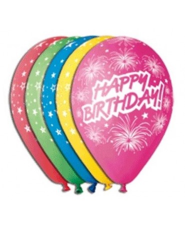 Latex. bal. Happy Birthday 12" 5ks