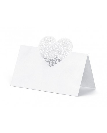 Menovky na stôl - srdce 10ks