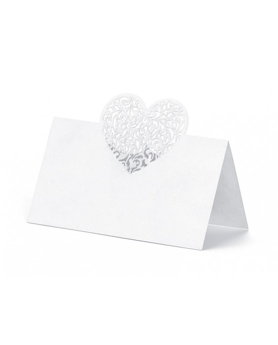Menovky na stôl - srdce 10ks