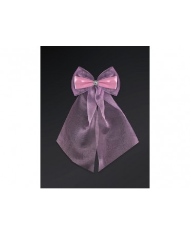 Ozdoba - mašľa  - bledoružová 2ks