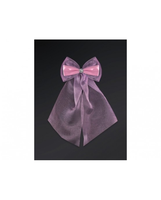 Ozdoba - mašľa  - bledoružová 2ks