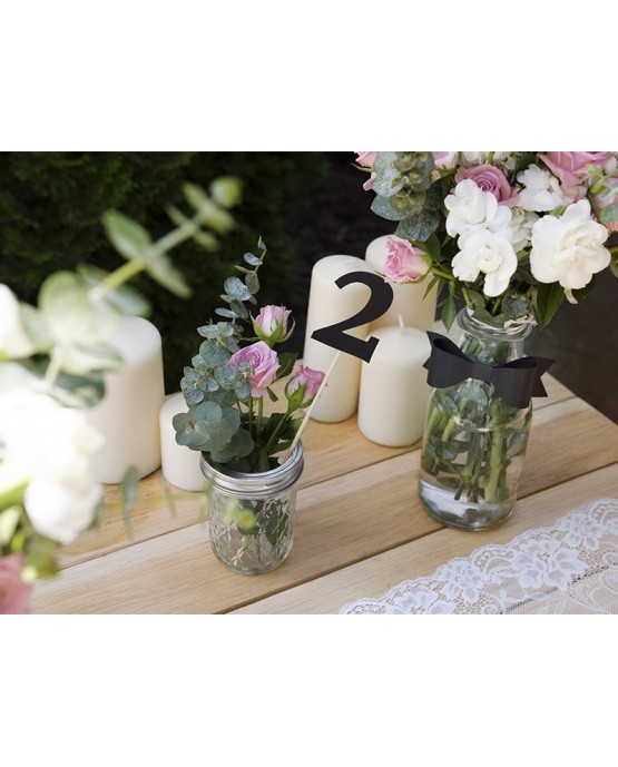 Dekor. čierne čísla na paličkách11ks