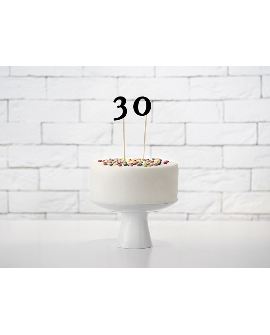 Dekor. čierne čísla na paličkách11ks