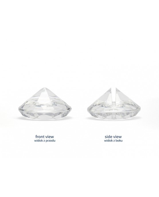 Stojan na menovky- diamant - priehľadný 10ks