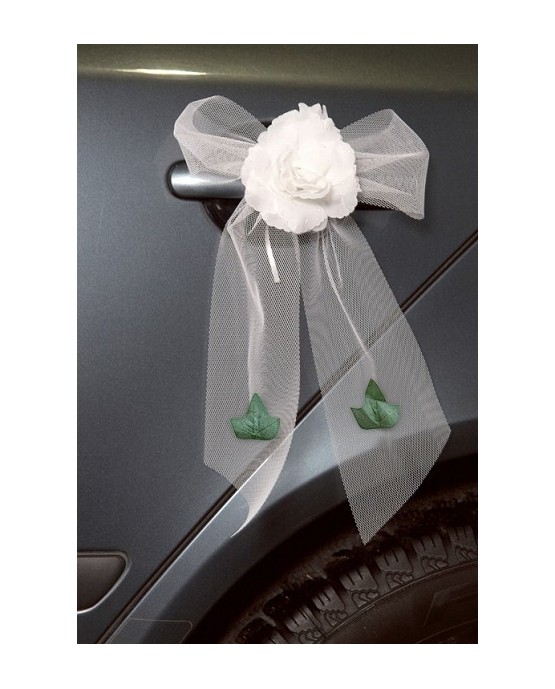 Dekor. na kľučky-kvet - biely 4ks