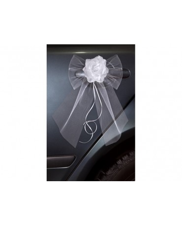 Dekor. na kľučky-kvet - biely 2ks