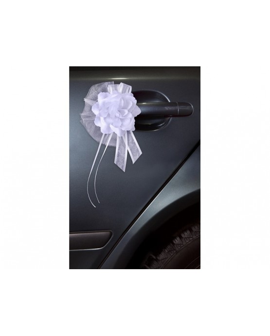 Dekor. na kľučky-kvet - biely 4ks