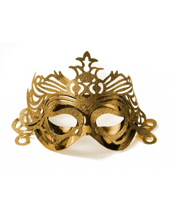 Benátska maska -zlatá s ornamentom
