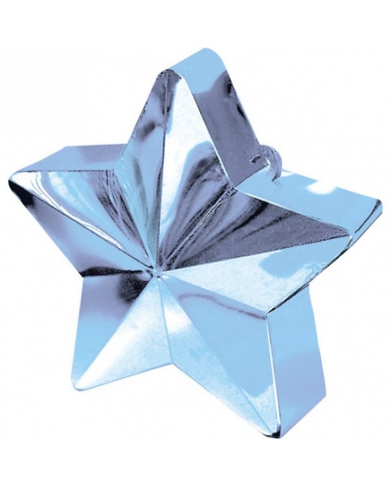 Závažie na balóny -hviezda-bledomodrá