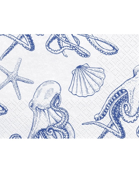 Servítky chobotnice 33x33cm