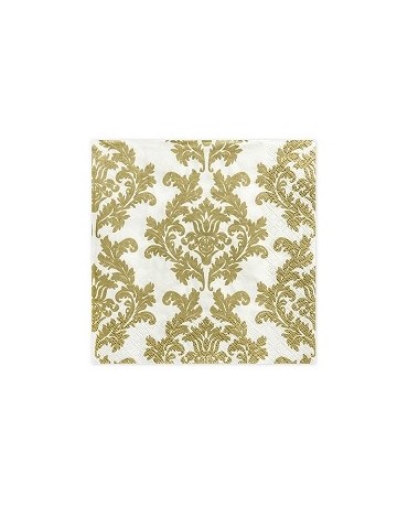 Servítky bielo zlaté 33x33cm