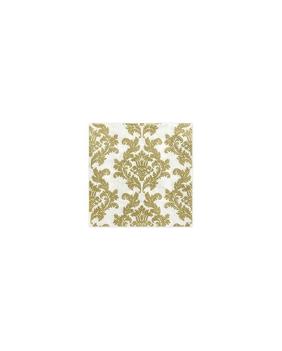 Servítky bielo zlaté 33x33cm