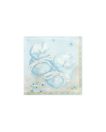 Servítky modré topánočky 33x33cm