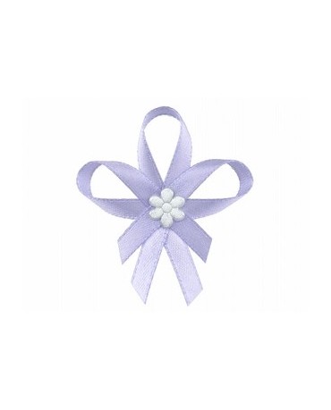 Stužky pre svad. hostí - fialové so saténovým kvetom 25ks