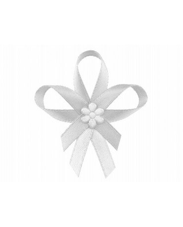 Stužky pre svad. hostí - biele so saténovým kvetom 25ks