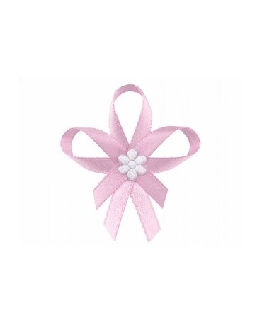 Stužky pre svad. hostí - ružové so saténovým kvetom 25ks