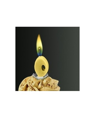 Sviečka - číslo 0 -žltý plameň