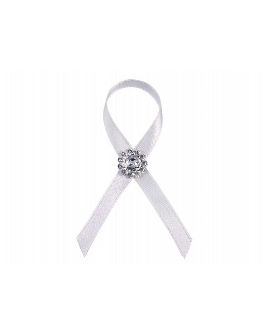 Stužky pre svad. hostí - biele s dekoráciou 25ks