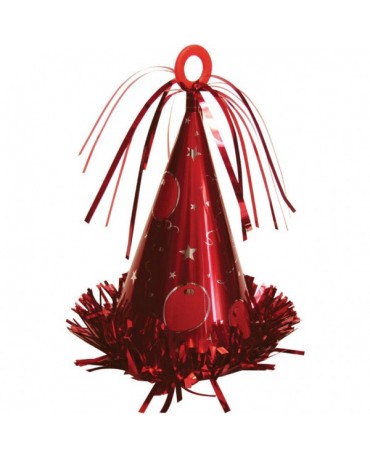 Závažie na balóny -klobúčik-červený