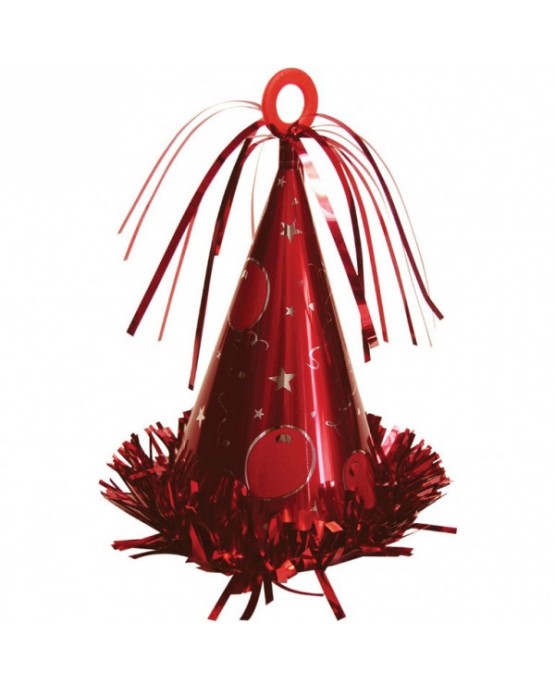 Závažie na balóny -klobúčik-červený