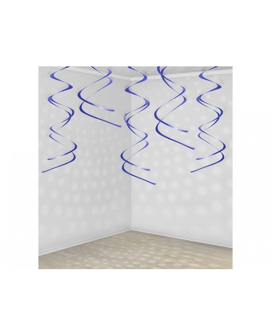 Špirály -modré 60 cm - 5ks