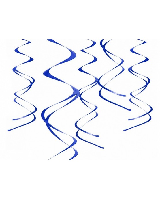 Špirály -modré 60 cm - 5ks