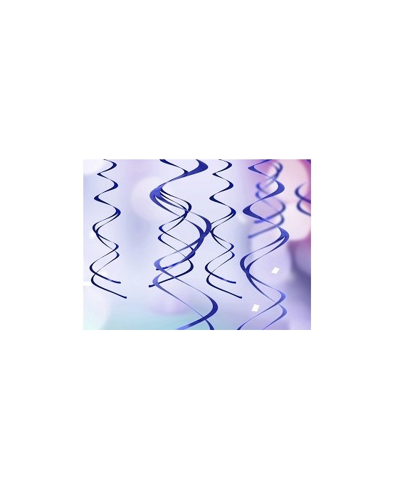 Špirály -modré 60 cm - 5ks