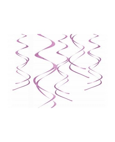 Špirály -ružové 60 cm - 5ks